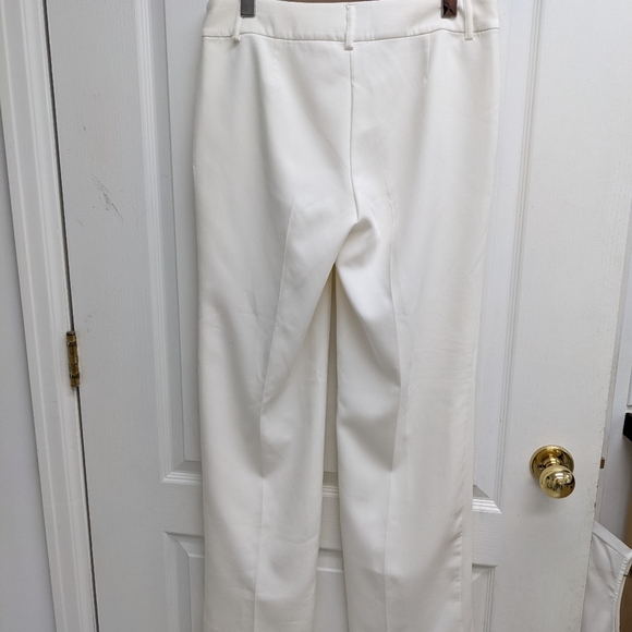 Cynthia Rowley white pleated wide legs pants - Picture 6 of 9